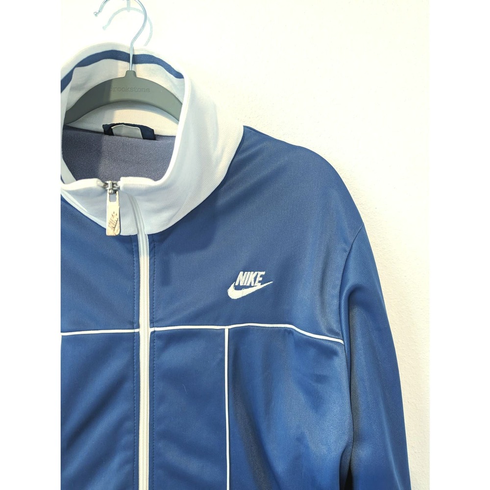 Nike Vintage 1980's Track Jacket Blue and White Activewear - Picture 3 of 10